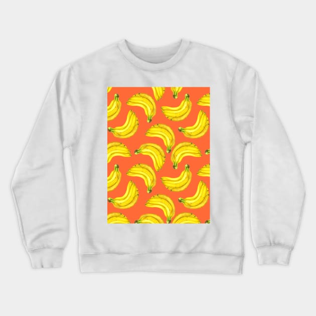 Bananas watercolor Crewneck Sweatshirt by katerinamk